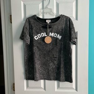 BIBI “Cool Mom” Black Acid Washed Tshirt